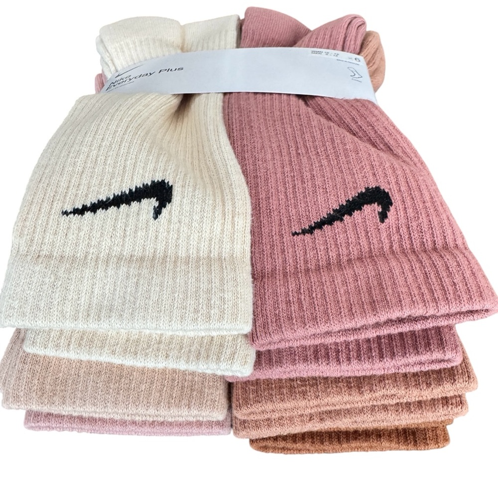 Nike Everyday Plus Cushioned Crew Socks 6 Pack Neutral  DRI FIT Large Unisex